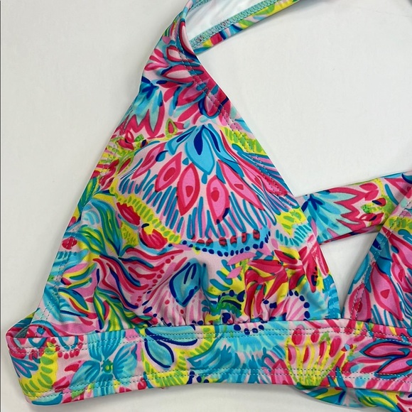 Vibrant Floral Halter Bikini Set SPL - Picture 3 of 4